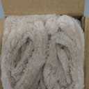 UGASA Velvet 12x20 Inch Lumbar Soft Throw Pillow Cover Boho Farmhouse Decorative Corduroy Striped Both Sides Solid Rectangular Cushion Case for Couch Bedroom Sofa Home, 1 Piece, Beige