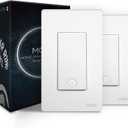 MOES Smart Light Switch, 2.4Ghz Wi-Fi Light Switch Compatible with Alexa, Google Assistant, Smart Switch Single Pole & 3-Way, Neutral Wire Required, No Hub Required, 2 Pack (Medium)