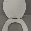 BEMIS 500EC 390 Toilet Seat with Easy Clean & Change Hinges, 1 Pack Round, Cotton White