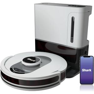 Shark AV2511AE/AV251WA AI Ultra Robot Vacuum, with Matrix Clean, Home Mapping, 60-Day Capacity Bagless Self Empty Base, Perfect for Pet Hair, Wifi, Compatible with Alexa, Black/Silver 