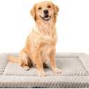 Dog Bed Mat,Reversible & Ultra Soft Kennel Pad-Machine Washable Pet Bed for Dogs & Cats-All-Weather Crate Liner for Crates,Carriers & Travel (Light Gray, 30" L x 20" W x 1.5" Th)