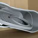 Amazon Basics Large Cat Litter Box with High Sides, Top Entry, Odor Control, Includes Scoop, 20.5 x 14.75 x 14.38 inches, Grey