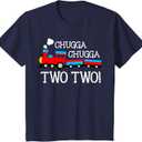 2nd Birthday Boy Train Chugga Chugga Two Two Toddler T-Shirt, Size: 2T