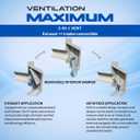 Ventilation Maximum AF4-C 4 Inch Outdoor Wall Dryer Vent Cover Exterior Bathroom Exhaust Fan & HVAC Intake/Exhaust, Energy-Saving, Galvanized Steel, Weatherproof - Black