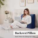 Back Support Pillow for Couch Bed Rest Back Pillow with Removable Cover, Comfortable Back Pillows for Sitting in Bed or Sofa for Living Room, Bedroom, and Home Decor, 23.6*5*19.7in
