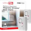 UltraPro Personal Security Window and Door Alarm, 2 Pack, DIY Protection, Burglar Alert, Wireless Chime/Alarm, Easy Installation, Home Security, Ideal for Home, Garage, Apartment, White, 45115