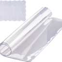 VEVOR Clear PVC Square Tablecloth, 12" x 12", 1.5mm Thick, Waterproof, Stain Resistant, Durable, Desk, Coffee Table, Dining Room Table