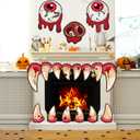 7 x ceiba tree Halloween Monster Face Trunk or Treat Car Decorations Kit for SUV Scary Creepy Decor Garage Door Outdoor Decor Stickers