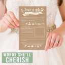 Hadley Designs 25 Wedding Advice Cards For The Bride and Groom, Rustic Bridal Shower Games For Guests, Guest Book Alternative, Card Boxes For Reception, Advice for the Bride Shower Games