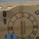 20 Inch Large Metal Wall Clock with Voice and Light Sensor Night Light, Glow in The Dark Non-Ticking Silent Battery Operated Decorative Oversized Wall Clock for Bedroom Living Room Decor (Dark Brown - Arabic Numbers)