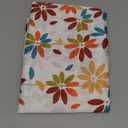 VERTKREA's Orange Floral Kitchen Window Curtains, Rod Pocket Curtains Tiers for Bathroom, Laundry Room, RV - 2 Panels, 2636 Inches