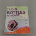 Travel Bottles with Case, 4x2oz TSA Approved, Leak-Proof, Press to Unlock, Compact & Portable Travel Toiletries (Black)