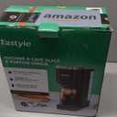 Tastyle Single Serve Coffee Maker, Iced and Hot Coffee Machine for K Cup & Grounds, Compact Design, 40oz Removable Water Reservoir, 6 to 24 Oz Brew Sizes, Fits 7.3" Travel Mug, Black