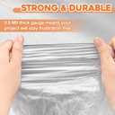 150 Pack 39 Gallon Clear Trash Bag Bulk 33" x 40" Large Plastic Recycling Bags 0.8 Mil Clear Garbage Bags for Recycling, Contractors, Storage, Outdoor Lawn & Leaf