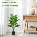 UPBUD 28" Artificial Palm Tree, Tall Fake Plant, Faux Tropical Areca Tree