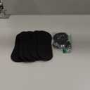 Leotruny 6 Pairs Unisex Thick Cushion Athletic Cotton Non Slip Low Cut Flat Liner No Show Socks (Medium, C02-black)