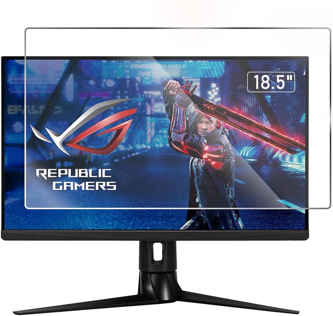 2 Pack 18.5 Inch Monitor Anti Glare Screen Protector Fit Diagonal 18.5" Desktop Standard or Curved Monitor 16:9 Widescreen, Reduce Glare and Eyes Strain, Anti Fingerprint (16.14" W x 9.09" H)