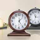 Retro Mantel Dcor Desk Clock, 10-inch Vintage Table Clocks for Fireplace, Easy to Read Clocks for Living Room, Bedroom, Office, Desktop Decoration (Black)
