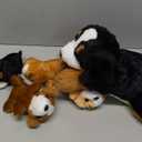 Skylety 5 Pcs Dog Stuffed Animal Puppy Stuffed Animal with Babies Inside 1 Big Mommy with 4 Mini Baby Cute Soft Puppies for Children Birthday Party Adopt a Dog Party Favors (Mountain Dog)