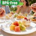 200 Count Plastic Silverware Heavy Duty,Clear Plastic Forks and Spoons, 100 Spoons & 100 Forks,BPA-Free,Heat Resistant Disposable Cutlery Utensil Set for Catering & Events, Daily Use