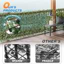 TANG 1PC Artificial Leaf Expandable Privacy Fence Screen, Faux Boxwood Stretchable Lattice Panels for Patio Backyard Balcony Screens Greenery Wall Decoration, Ivy Single Side