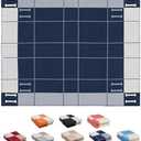 Fcteap h Blanket Soft Throw Blanket Faux Fleece Cashmere Plaid Warm Shawl Thick Knitted Plush Cozy Comfy for Women Throw Blanket for Sofa Couch Bed Queen King Size 55x66 in (Navy Blue)