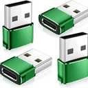 USB to USB C Adapter,Type-C Female to A Male Car Charger OTG Converter for Apple Watch Ultra 8 9 10,iPhone 16 15 14 13 Pro Max,Samsung S24,Nintendo Switch,AirPods,iPad,Car (Grenn)