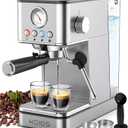 KOIOS Espresso Machines, Upgraded 1200W Espresso Maker with Foaming Steam Wand, 20 Bar Semi-Automatic Steam Espresso Coffee Maker for home, Cappuccino & Latte Machine with 58oz Removable Water Tank