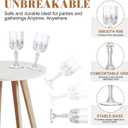 Sliner 24 Pack 8 oz Plastic Vintage Champagne Flutes and 7 oz Wine Glasses, 12 Champagne Glass, 12 Plastic Goblet Cups Unbreakable Crystal Water Glassware for Party (Clear)