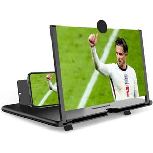 12 Inch Smartphone Screen Magnifier 3D HD Foldable Amplifier Phone Stand with Adjustable Angle Gift for Mom Dad Family Portable Universal Enlarger Movies Gaming Video