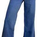 Astylish Womens High Waisted Jeans Stretchy Wide Leg Straight Trendy 2025 Summer Ankle Denim Pants (8, Dusk Blue)