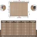 Outdoor Roller Shade 8' W x 6' L Cordless Patio Shades Roll Up Outdoors Blinds with UV Protection, Exterior Roller Shades Cloth for Porch Pergola, Walnut