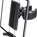 Charchendo Golf Cart Tablet Holder, [2 in 1] Universal Cell Phone Mount with Anti Shake 360 Adjustable for Wheelchair, Stroller Compatible with iPad Pro/Air/Mini, Smartphones More Devices 4-13''