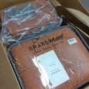 Brandream King Size Quilt Set Cotton Luxury Farmhouse Comforter Set Burnt Orange Matelasse Coverlet Set Ruffle Bedspread 3-Piece