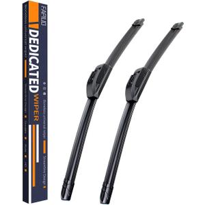 OEM Quality 22''+22'' FAPIUO Premium All-Season Automotive Replacement J-Hook Silent Wiper Blades (Set of 2)