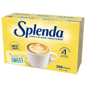  SPLENDA Zero Calorie Sweetener, 200 Count Packets (EXP 07/13/29)