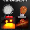 Benlari Motorcycle Bullet 48 LEDs Rear Turn Signal Light SMD Blinker Indicator Fit for Honda Yamaha Suzuki Kawasaki Harley (Black,Rear Turn Light) (Black/Red and Amber Light)