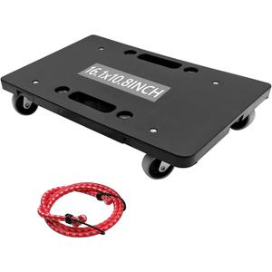 Furniture Mover with Wheels, Heavy Duty Moving Dolly Interlocking Design Small Flat Dolly Cart, 16 Inch, Black (1)