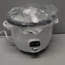 AROMA Rice Cooker, 3Cup (Uncooked) / 6Cup (Cooked), Small Rice Cooker, Oatmeal Cooker, Soup Maker, Auto Keep Warm, 1.5 Qt, White, ARC393NG