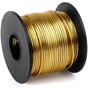 Aluminum Craft Wire, 75 Feet 1.5mm/ 16 Gauge Gold Bendable Soft Metal Aluminum Wire Roll Bulk for DIY Crafts Sculpting Jewelry Making
