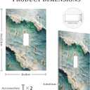 Beach Waves Ocean Surfing Hoverboard Painting Print Decorative Light Switch Cover 1 Gang Single Toggle Device Electrical Faceplate Switchplates Decorator Outlet Wall Plate for Bedroom Living Room