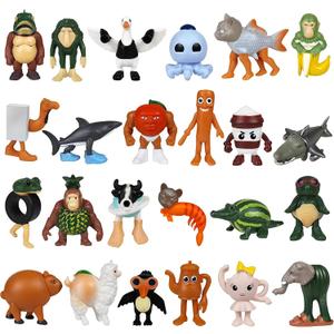 24PCS Italian Brainrot Steal a Brainrot Toys, Brain Rot Action Figure, 1.8" Tralalero Tralala Tung Tung Tung Sahur Doll, Valentines Day Gifts for Kids Birthday Party Favors Decorations