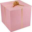Extra Large Gift Box with Lid 28x28x28 Inches, Pink Big Gift Box for Gender Reveal, Giant Gift Boxes with Lids for Presents Packaging for Birthday Surprise, Christmas, Anniversaries, Wedding Party, Pink