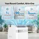 UTHFY 12,000 BTU Portable Air Conditioners, 4-In-1 Portable AC Unit With Dehumidifier/Cool/Fan/Sleep Modes, Cools Up To 550 Sq.Ft, 24H Timer, Remote & Window Kits, Air Conditioner For Bedroom