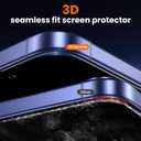 UniqueMe for iPhone 16 / iPhone 15 Screen Protector - [Military Grade Shatterproof & 9H+ Hardness] Screen Protector 15/16 Tempered Glass Full Coverage Protection, Easy Installation, 2 Packs