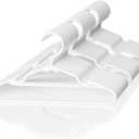 VTRIN Baby Hangers 60 Pack Large Capacity Hard Plastic Kids Hangers Suitable for All Clothes of Infant and Toddler, Such as Short, Shirts and Thick Coats, for Kids Clothes (White)