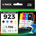 923 Ink Cartridges Combo Pack 3Pack Replacement for HP 923 Ink Cartridges for HP Printers Compatible with HP OfficeJet Pro 8130e OfficeJet Pro 8135e 8138e 8122e 8139e 8120e Ink,Without Chip