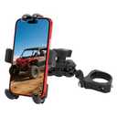 MOMI RAC GP UTV Phone Mount Heavy Duty, Aluminum SXS Phone Holder 360° Adjustable for 1.75"-2" UTV Round Bar, Fit RZR Ranger Maverick x3 Talon Pioneer Mule for 4 to 7.2 Inch Cell Phone