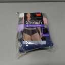 Hanes Women's Just My Size Brief Underwear, Cotton Stretch Brief Panties, Plus Sizes, 5-Pack (9, White/Grey/Blue/Pink/Black)