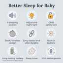 Yogasleep Hushh 2 Portable Sound Machine for Baby & Kids, New Reinforced Clip, Backlit Buttons, Night Light, 6 Soothing Natural Sounds, Easy to Use Timer, Volume Control, Toddler Lock, Noise Canceling